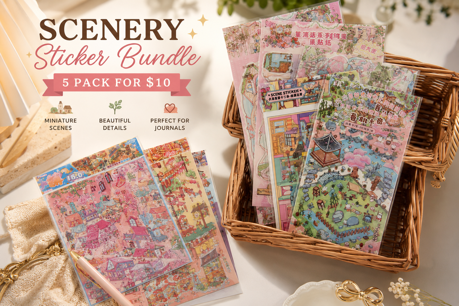 Curated Scenery Sticker Bundle - Add-On Only